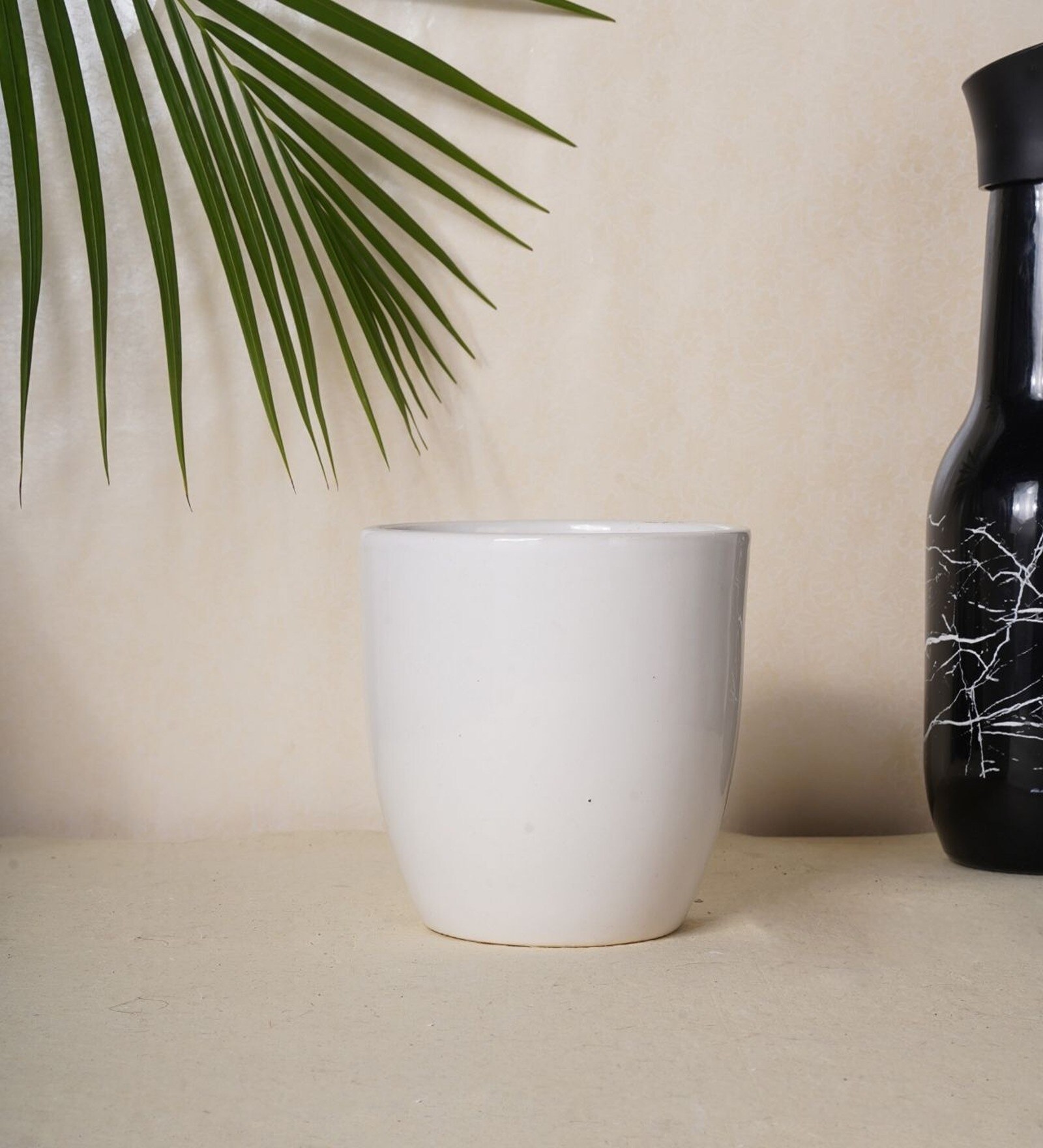 Premium White Ceramic Floor Planter