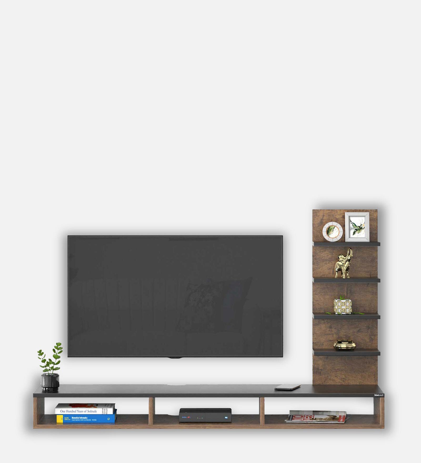 Primax TV Unit in Brown & Black Finish