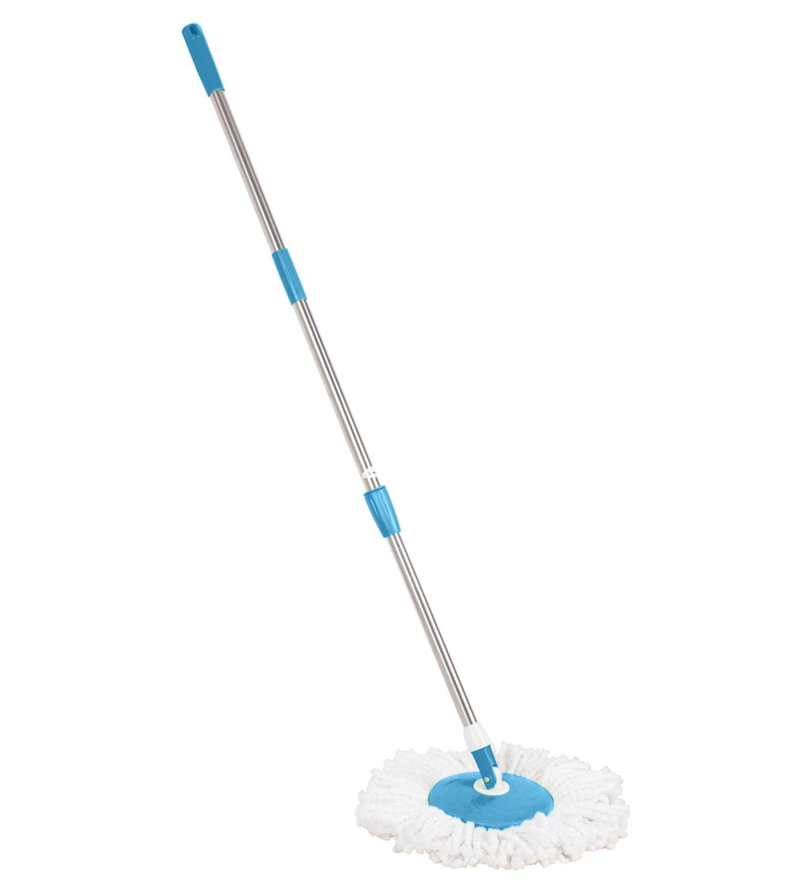 Primeway Stainless Steel & Polyester Magic Mop 360 Degree Rotating Handle with Disc & One Mop Head