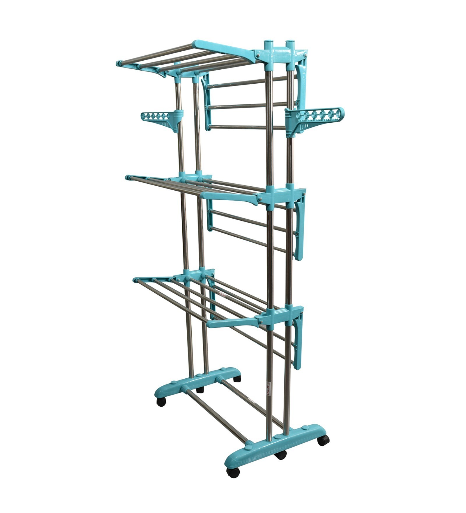 Prince Jumbo Stainless Steel Floor Rested Cloth Dryer Stand In Green (Length: 63.78 ,Height: 25.19)