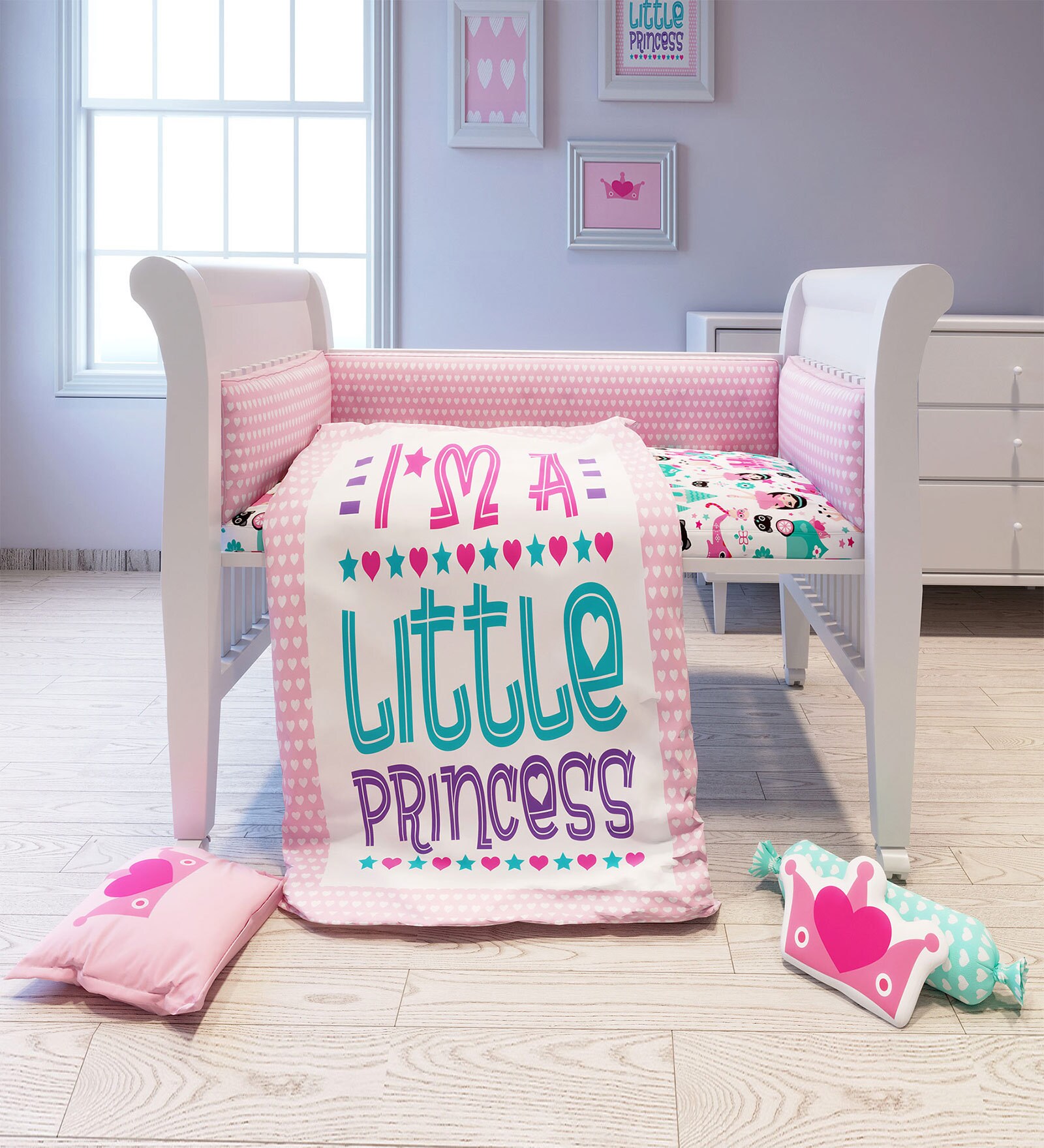 Princess 7 Piece Premium Baby Cot Set
