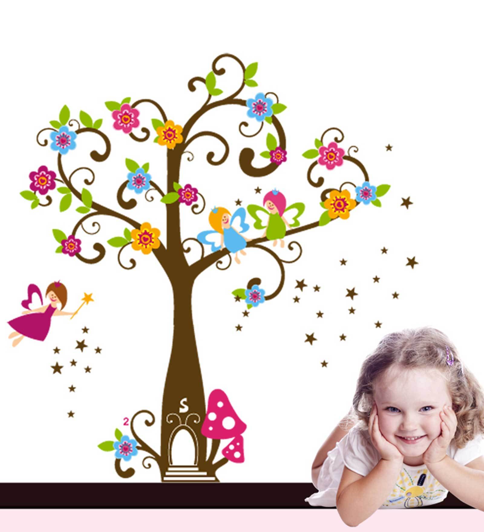 Kids Angel Tree Wall Sticker