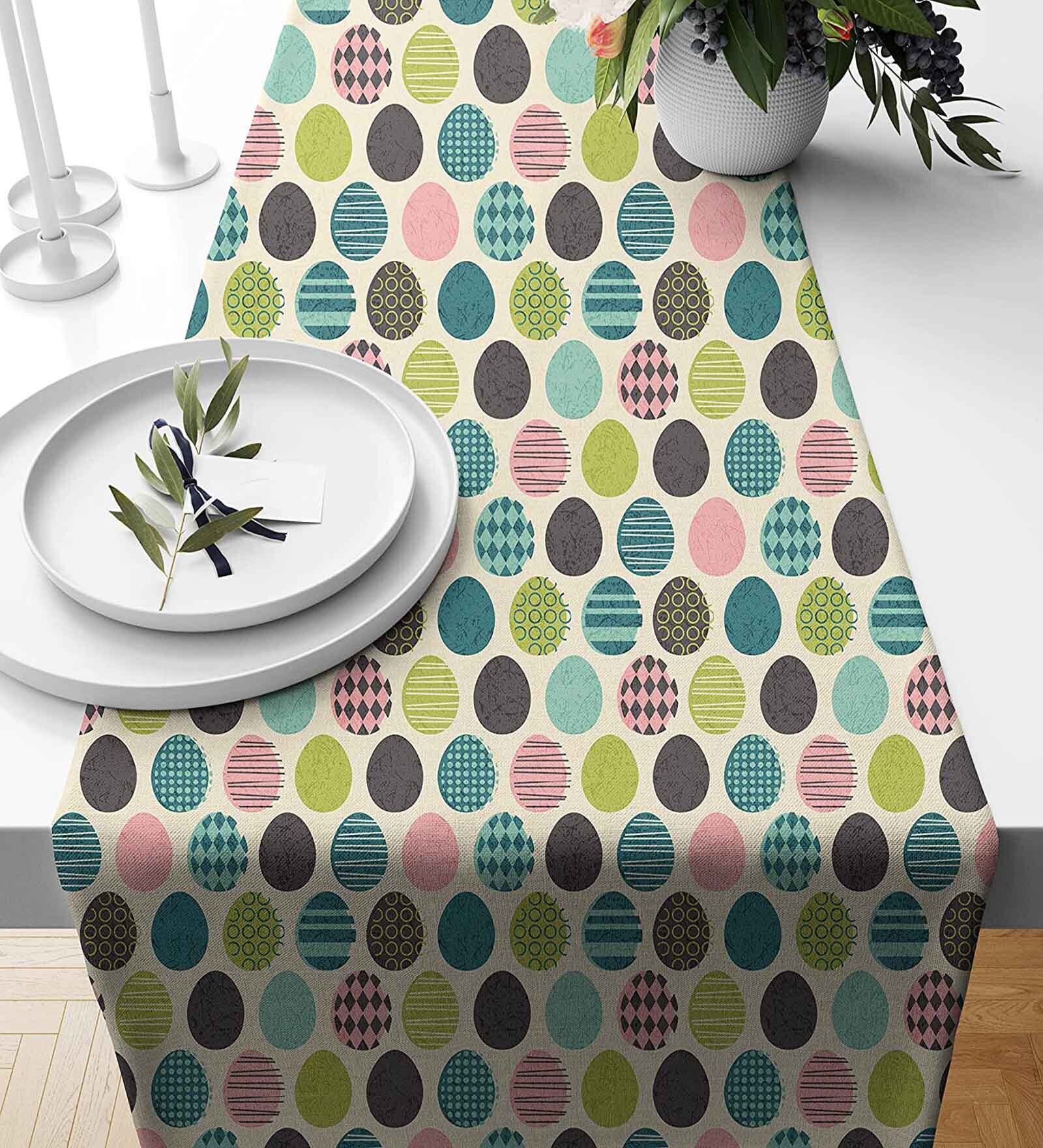 Multicolor Poly Cotton (13 x 72) Polka Dot Table Runner
