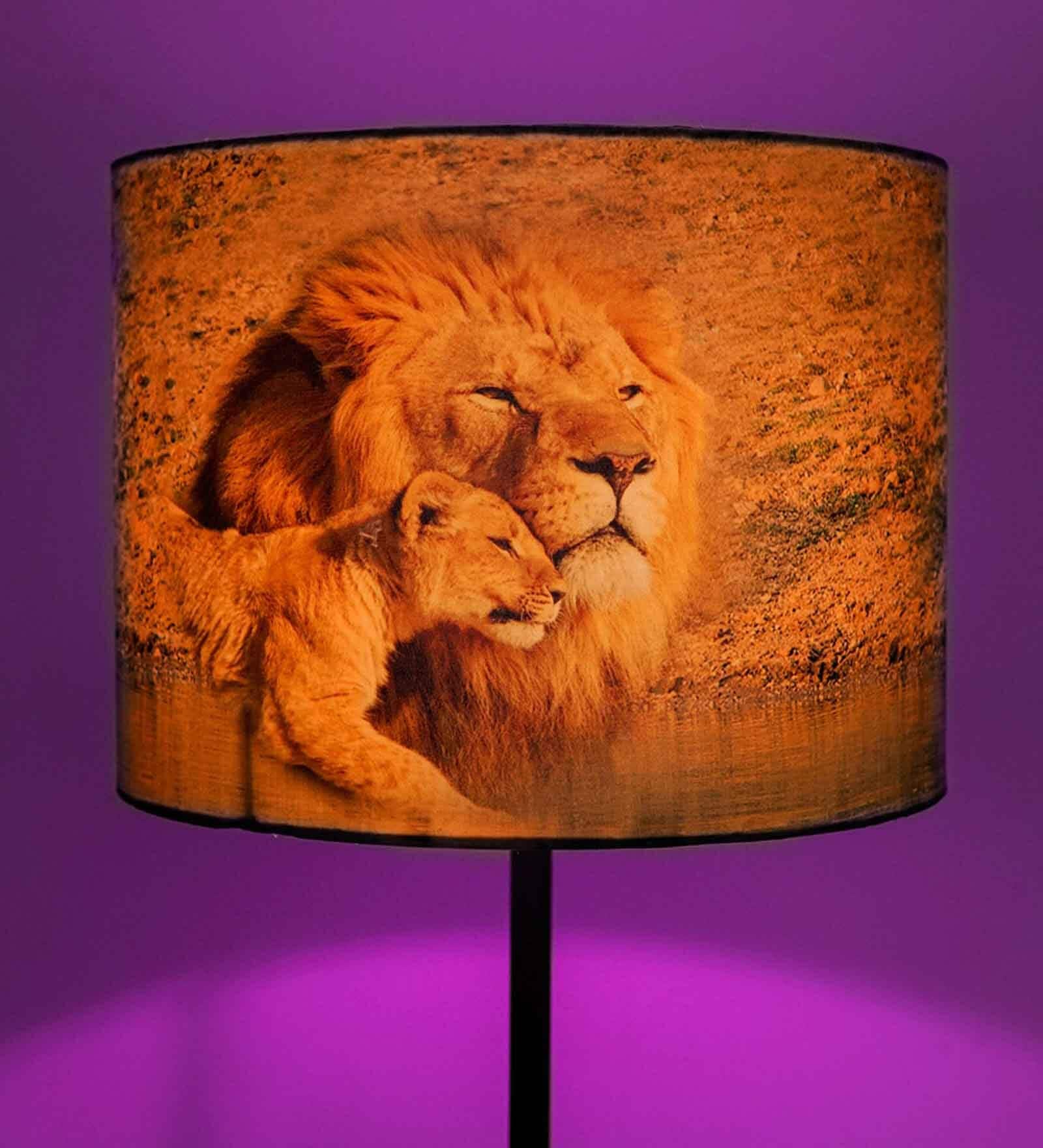 Intricate Multicolour Silk Printed Lampshade