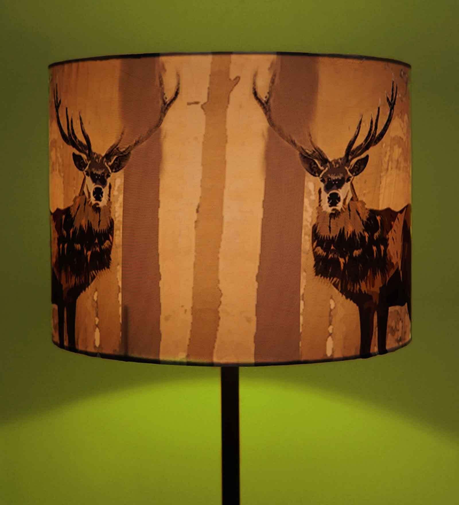 Designer Multicolour Silk Printed Lampshade