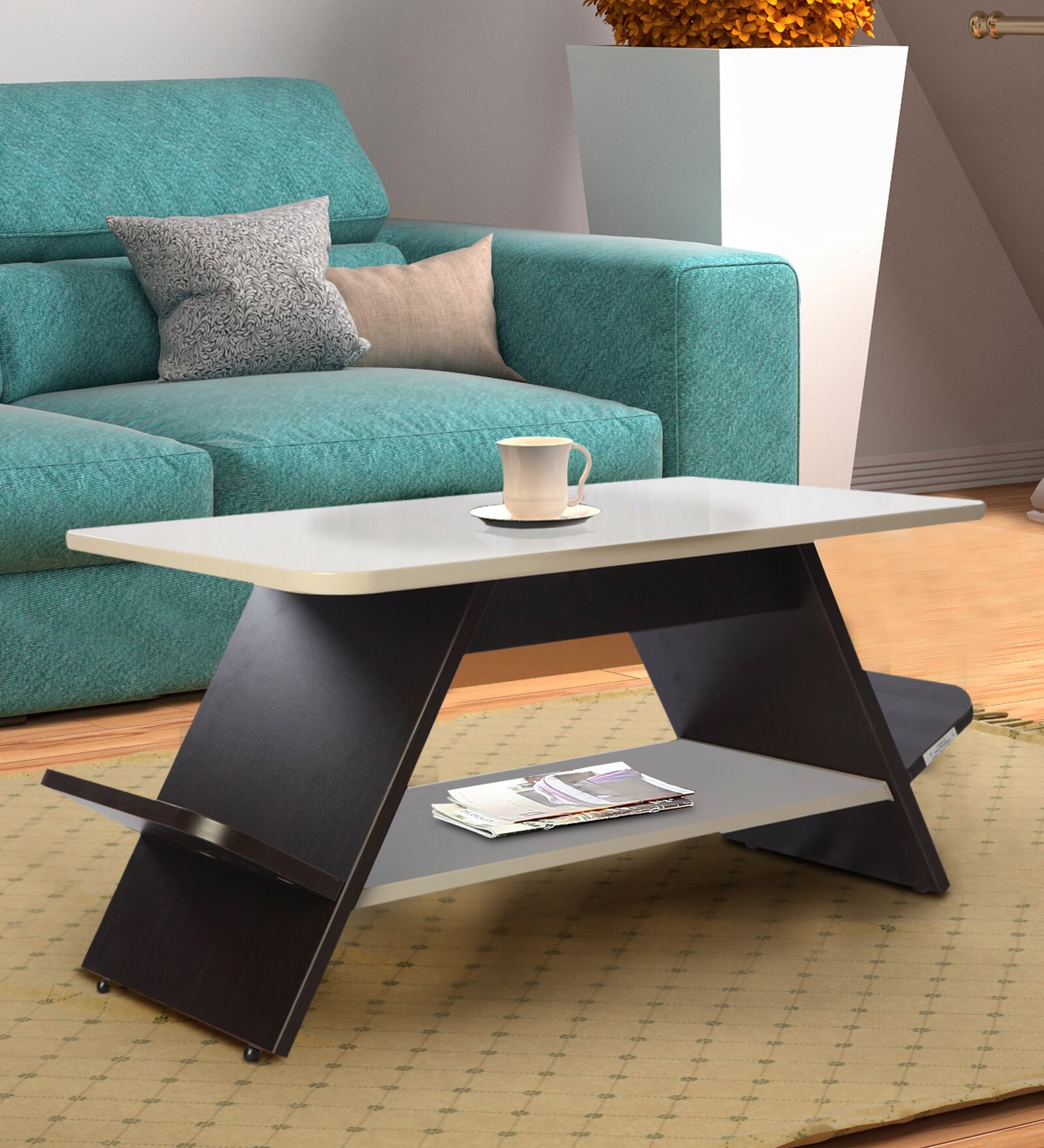Buy Prism Coffee Table in Wenge Colour by Godrej Interio Online zero2