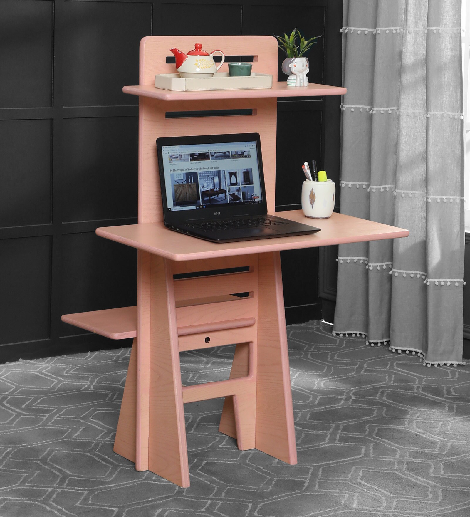 Pro Portable Portable Laptop Desk In Pink Finish
