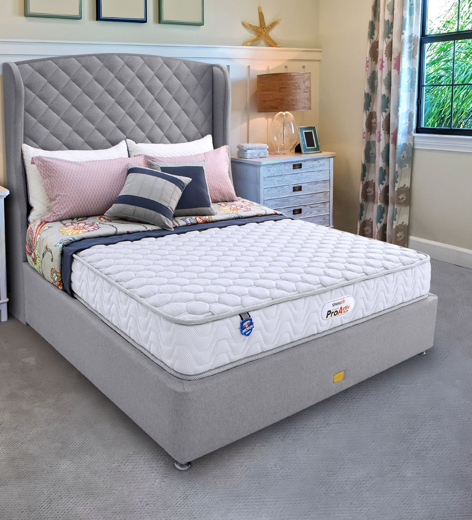 ProActiv Flip both Side Queen Size (80 x 60) 4 Inch HR Foam & Melange Fabric Mattress