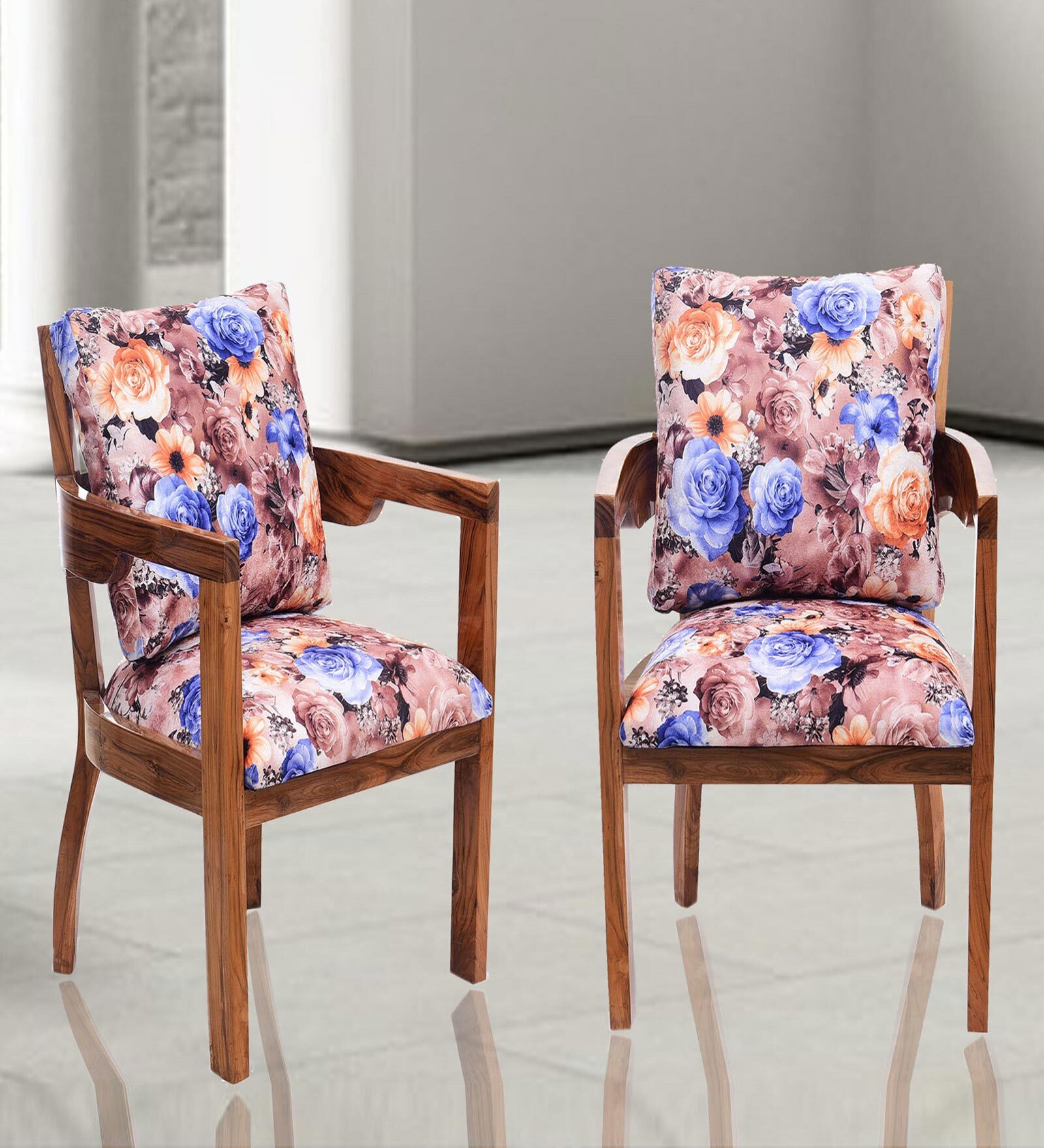 Projakto Arm Chair (Set Of 2) In Multi Colour