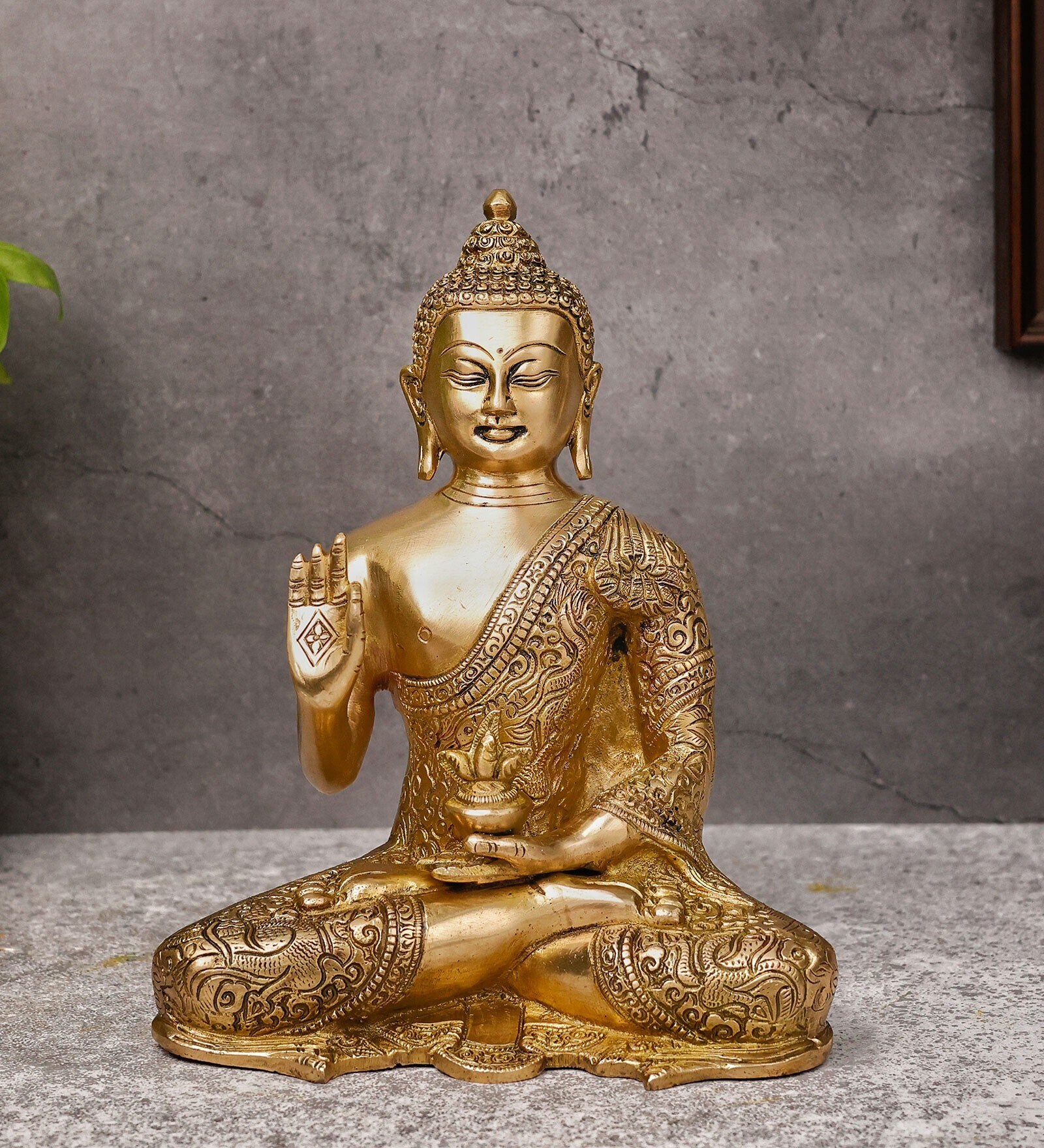 Protection Buddha Brass Religious Idol