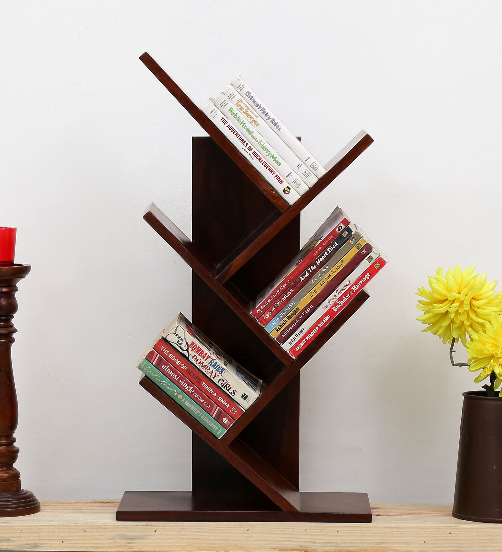 Sheesham Wood In Provincial Teak Finish Magazine Rack