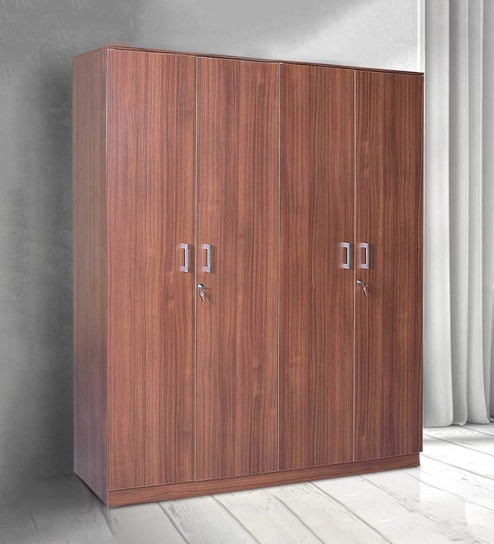 Buy Premier Four Door Wardrobe In Regato Walnut Colour By Hometown