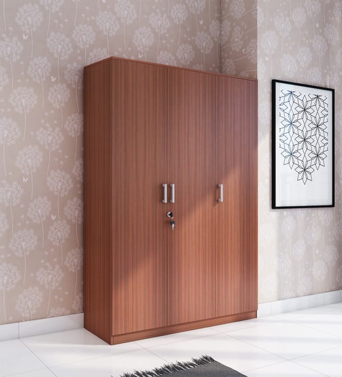 Buy Premier Three Door Wardrobe In Regato Walnut Colour By