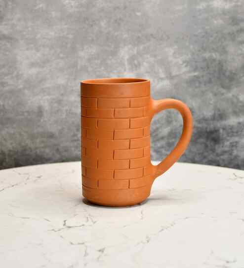 Premium 600ml Unglazed large Terracotta Mug