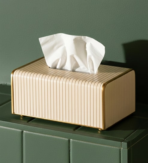 Premium Faux Leather Tissue Holder Box