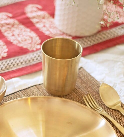 Premium 200ml Gold Brass Everyday Glass