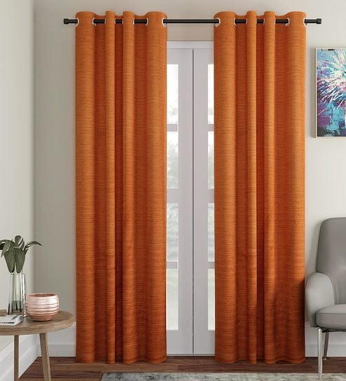 Buy Premium High End Faux Raw Silk Rust Lining Curtain Lining Door