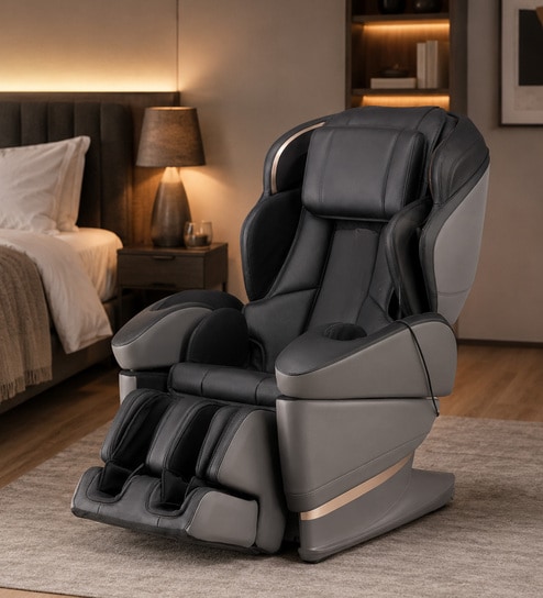 Premium Leather Massage Chair In Black Colour
