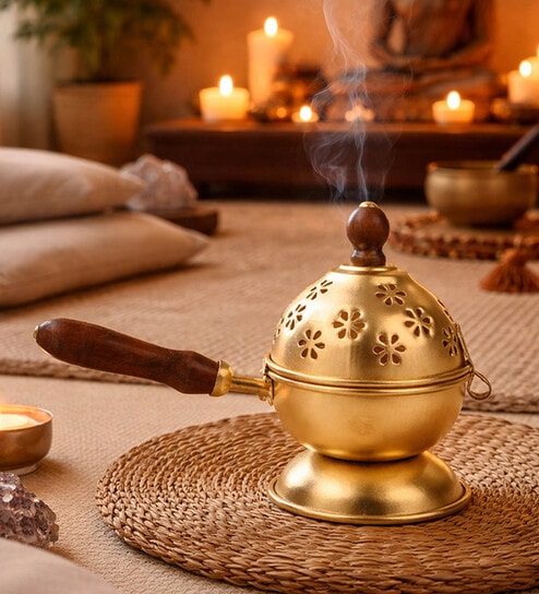 Golden Premium Metal Dhoop Burner