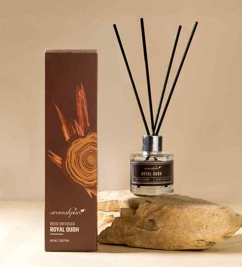 Premium Reed Diffuser Oudh 60 ML with 4 Fiber Reed Sticks