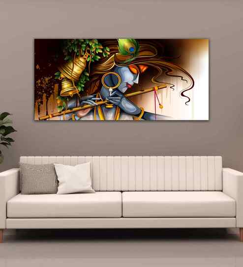 Lord KrishnaPremium Wall Canvas Painting