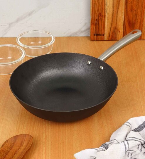 Preseasoned Cast Iron  S1228 cm  Non Toxic and Coating Free Wok
