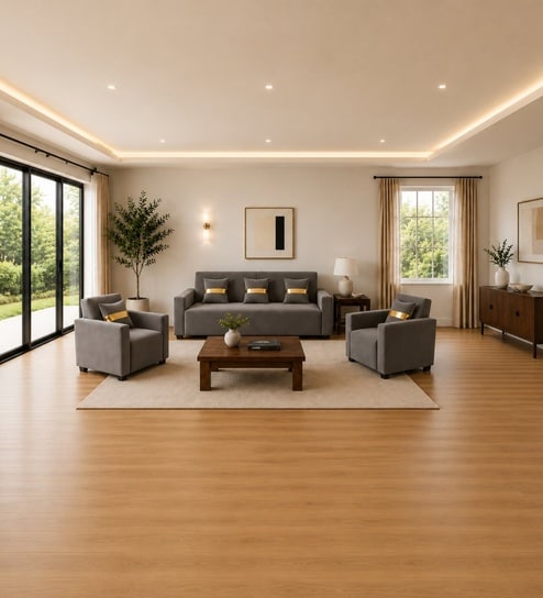 Prima (3+1+1) Sofa Set Sofa In Grey Color