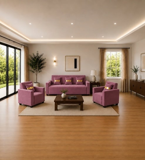 Prima (3+1+1) Sofa Set Sofa In Rose Color