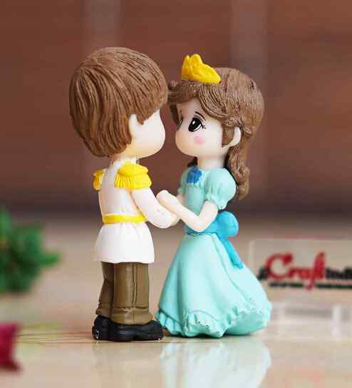 Prince & Princess Couple Multicolour Polyresin Figurine