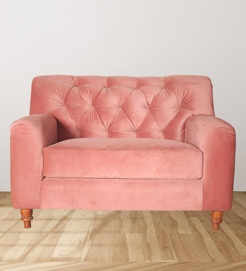 Prince 2 Seater Sofa In Blush Pink Colour