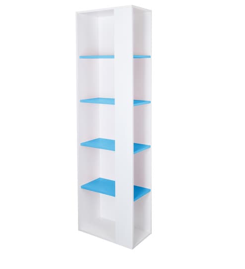 Buy Prism Bookcase In Blue And White Colour By Alex Daisy Online