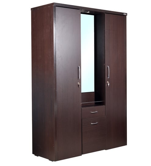 Prudent Three Door Wardrobe Cum Dresser By Stylespa