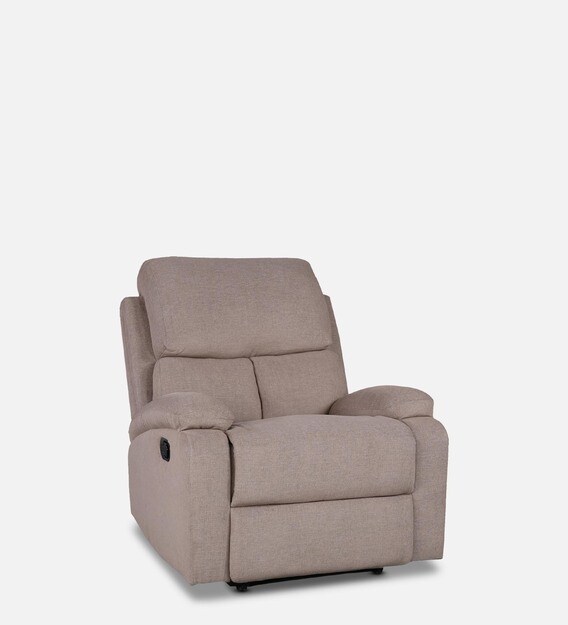 premier fabric manual recliner in brown colour by hometown