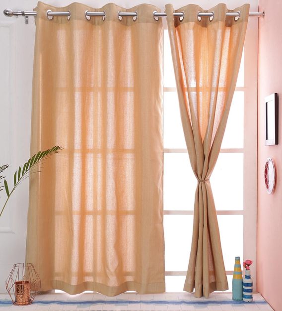 Buy Premium Jute Finish Floral Digital Printed 5 X3 8 Feet Window Curtain By Soumya Online Solid Colour Window Curtains Furnishings Home Decor Pepperfry Product