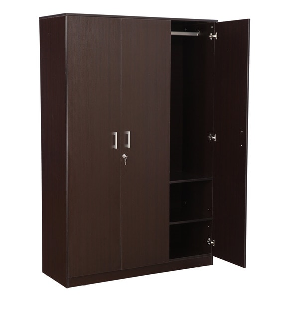 Buy Prime 3 Door Wardrobe in Wenge Finish by HomeTown Online - 3 Door ...