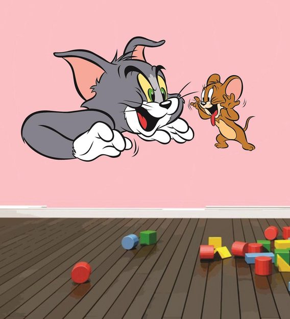Buy S Tom and Jerry Wall Sticker by Print Mantras Online Kids Wall