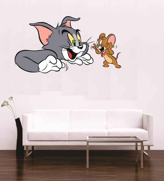 Buy S Tom and Jerry Wall Sticker by Print Mantras Online - Kids Wall ...