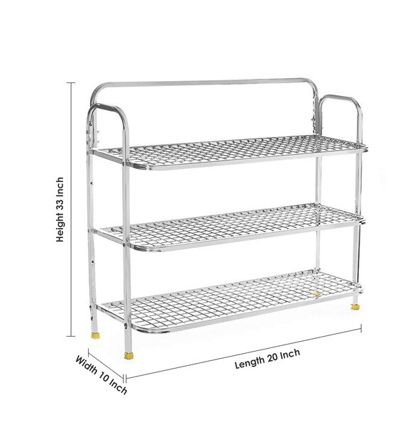 Buy Stainless Steel Kitchen Rack 20 X 10 Inches By Priya Online Utensil Racks Organisers Discontinued Pepperfry Product