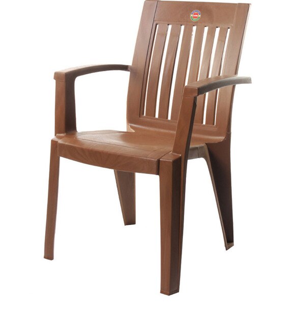 Buy Prominent (Set of 2) Plastic Chair in Brown Colour by ...