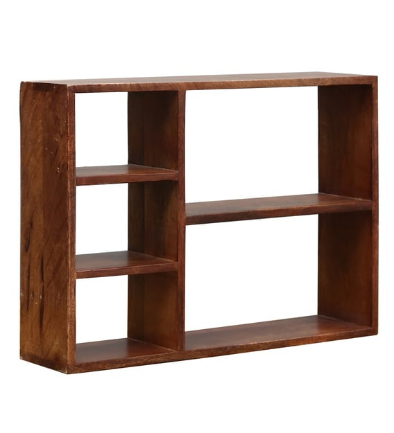 Buy Sheesham Wood Book Shelf In Provincial Teak Finish In Provincial Teak Colour By Salawas Art