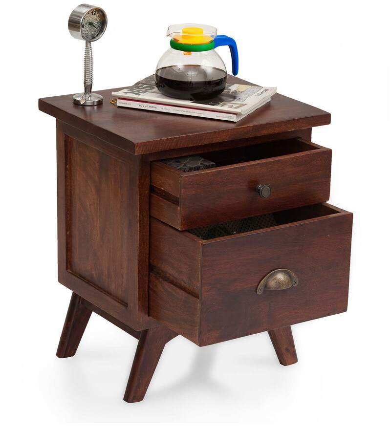 Buy Prague Bedside Table In Provincial Teak Finish By The Armchair