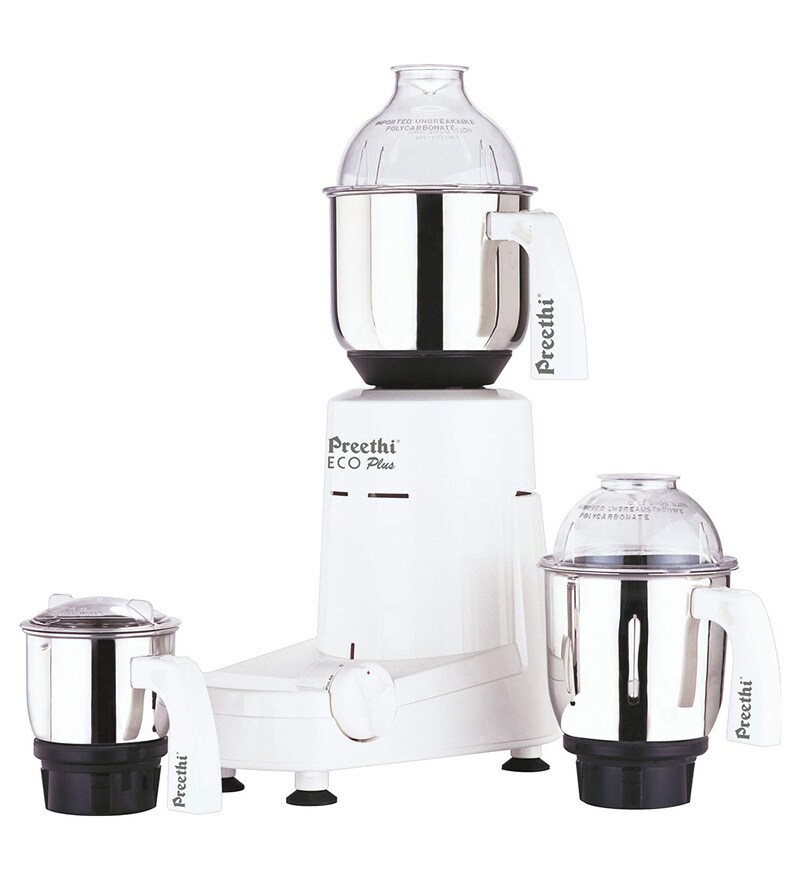 Buy Preethi 3 Jars 550W White Mixer Grinder (Model No ECO PLUS 110
