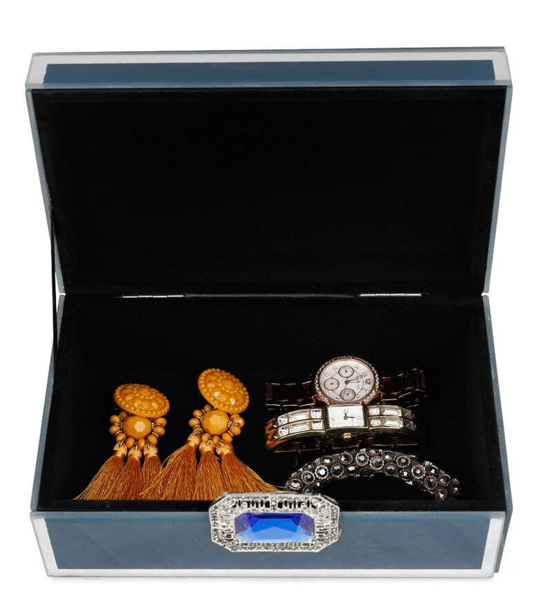 Buy Premium Black Glass Jewellery Organiser by Canvas Homes Online