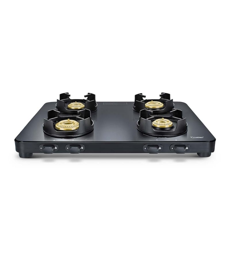 Buy Prestige Edge Black 4 Burner Gas Stove Online Gas Stoves Gas