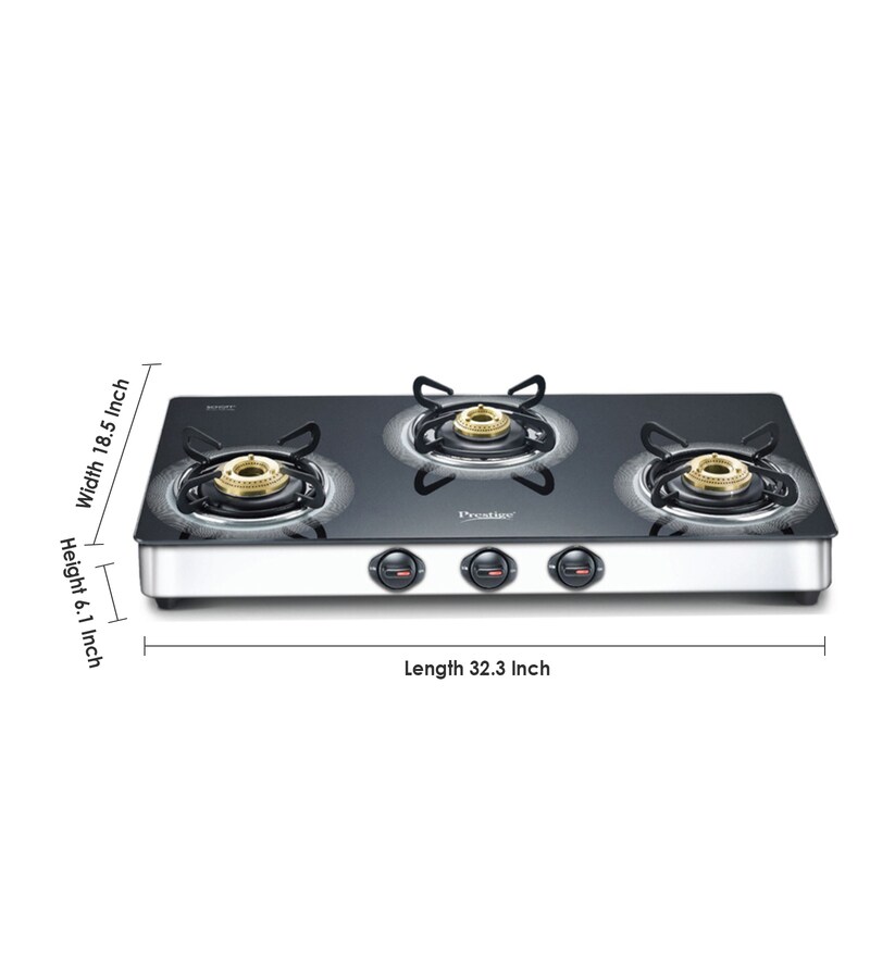 Buy Prestige Royale Plus Stainless Steel 3 Burners Gas Stove