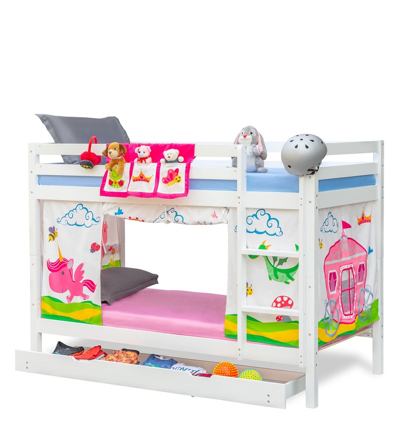 Buy Princess Bunk Bed with Pull Out Bed in Pink Online Bunk Beds