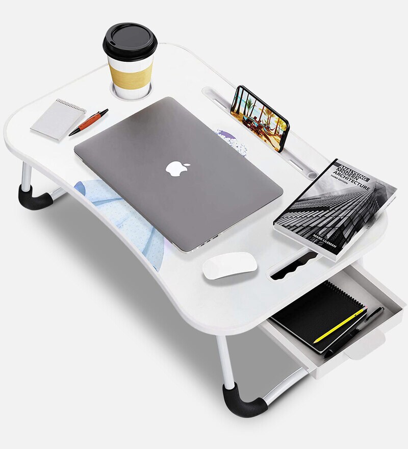 Buy Princess Portable Study / Laptop Table in White Colour by