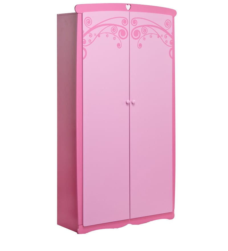 Buy Princess Wardrobe In Pink Finish By Tezerac Online Kids