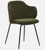 Pragnya Velvet Fabric Dining Chair In Green Colour