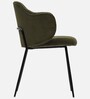 Pragnya Velvet Fabric Dining Chair In Green Colour
